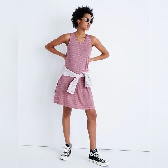 Madewell Highpoint Tank Dress in Chapin Stripe Size XL NWT - Picture 1 of 16